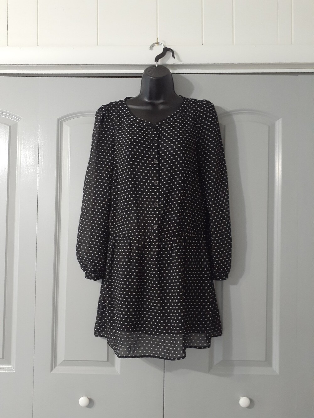 Made for Impulse sheer polka dot dress